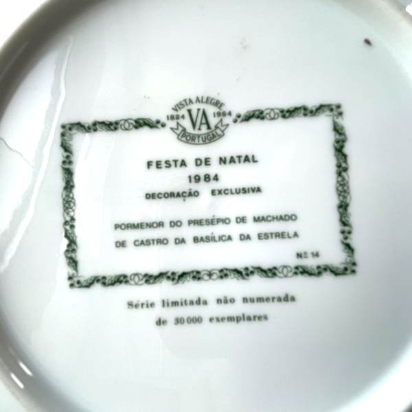 Plato edición limitada Navidad 1984, Vista Alegre - Imagen 3