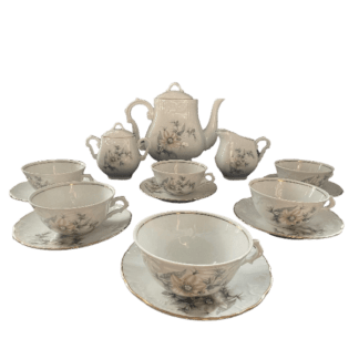 Juego de Té 6 servicios, flor invernal (Vista Alegre)