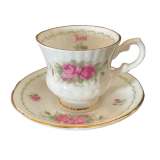 Taza té, miniatura, June (Queen´s Staffordshire)